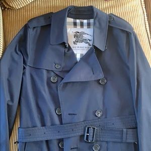 Burberry Kensington Trench Coat (Navy)